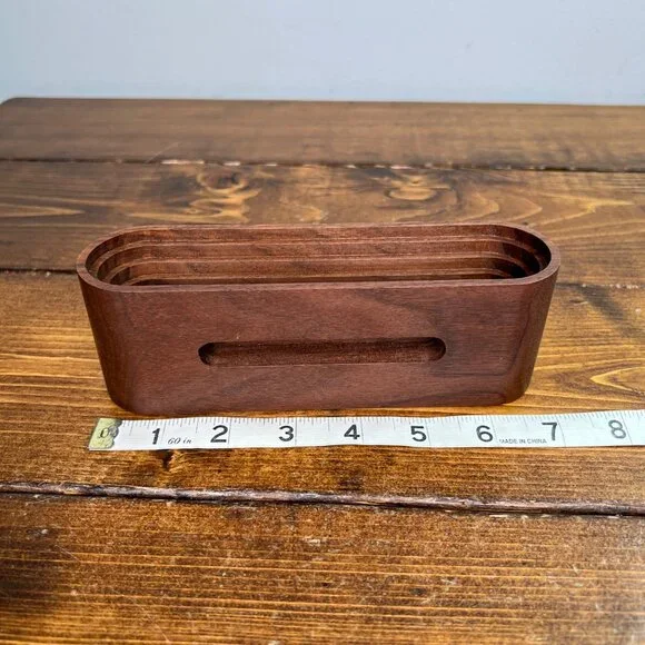 Decent Wooden Phone Stand Maple & Black Walnut Compact & Stylish Design Natural